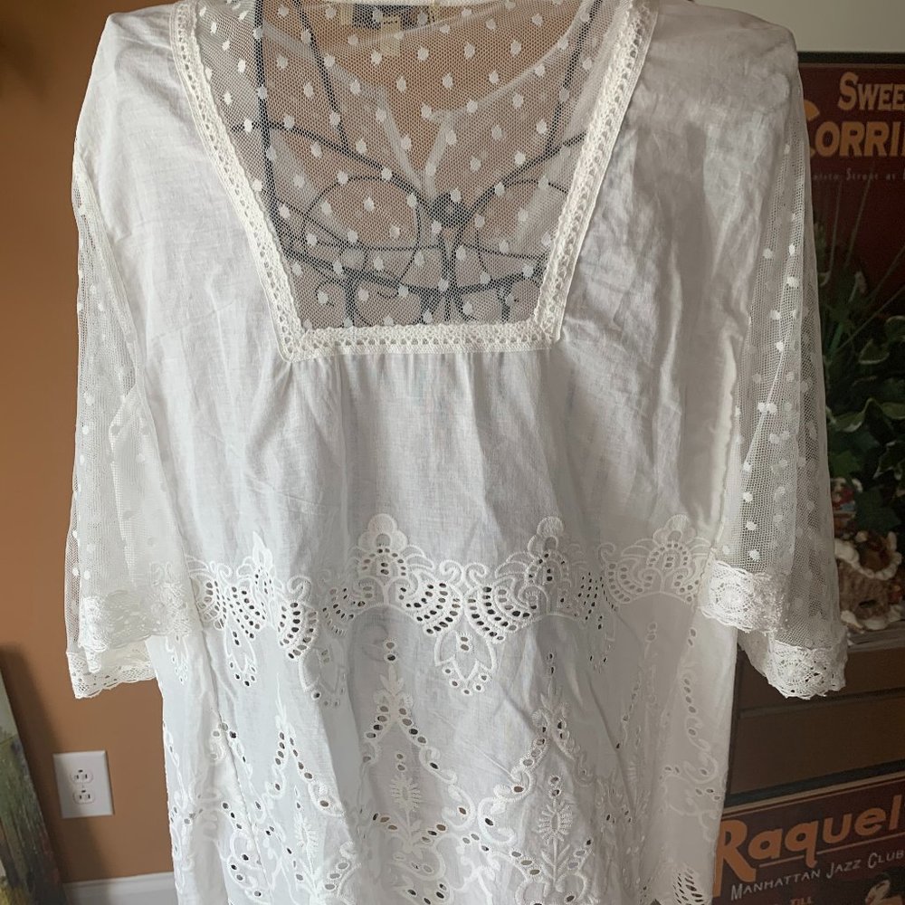 Democracy Laced Eyelet Top